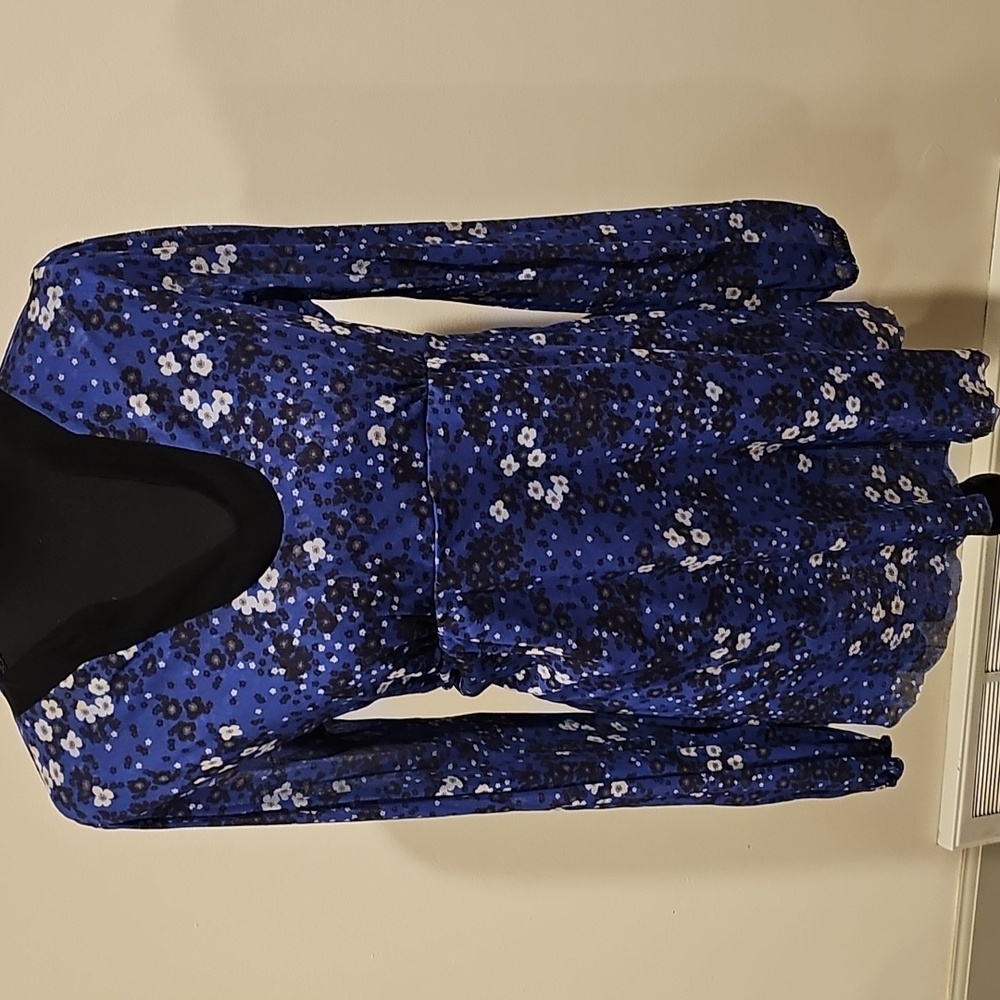 Sweet Pea Blue and White Floral Dress